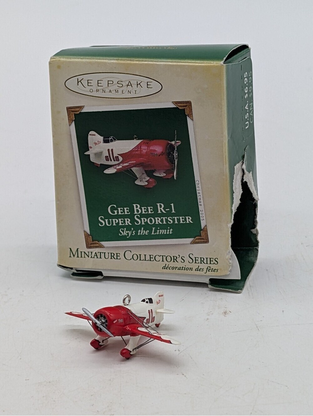2005 Hallmark Keepsake Sky's the Limit Gee Bee R-1 Super Sportster Mini Ornament